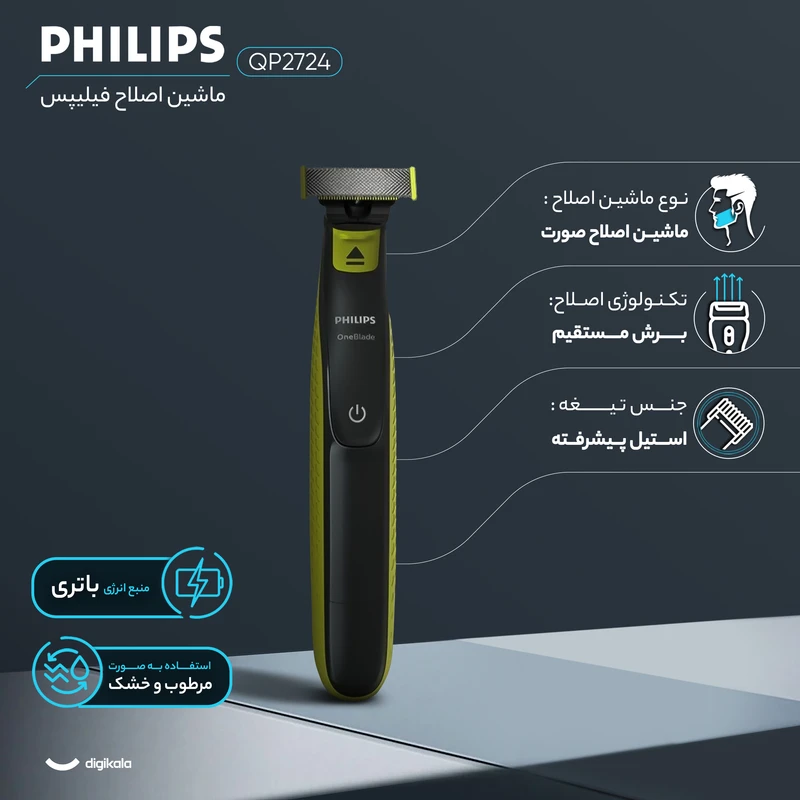 ماشین اصلاح موی صورت فیلیپس مدل QP2724 - تصویر 2